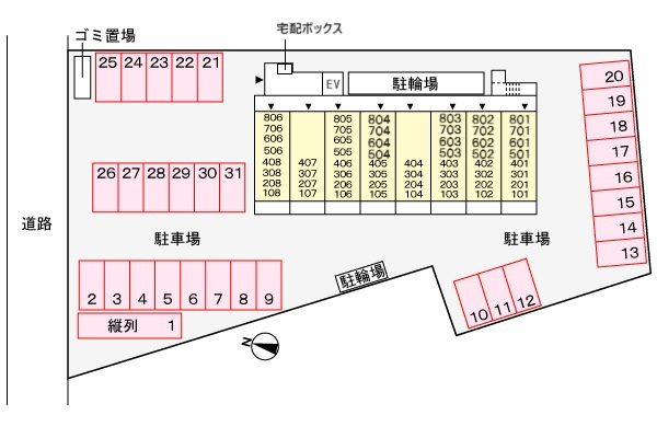 サンライズ　江平中町の駐車場|駐車場