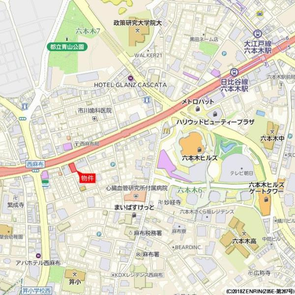 イニシアイオ西麻布の地図