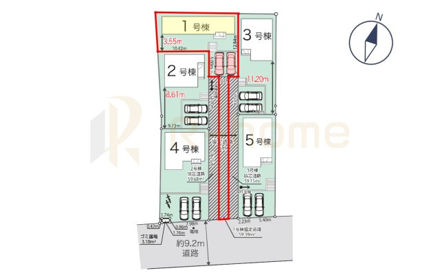 我孫子市青山第1期　新築戸建て　1号棟の区画図|大きなお買い物だからこそ、メリット・デメリットを伝えさせて頂きます。
R-homeにお任せください♪