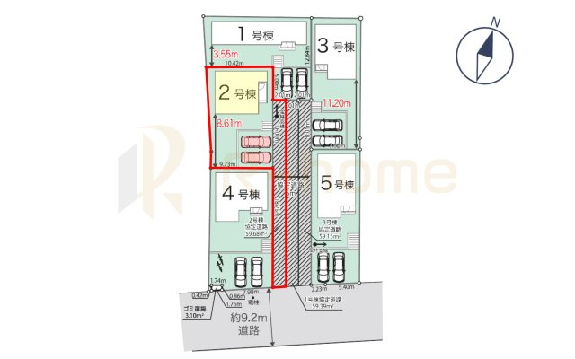 我孫子市青山第1期　新築戸建て　2号棟の区画図|大きなお買い物だからこそ、メリット・デメリットを伝えさせて頂きます。
R-homeにお任せください♪