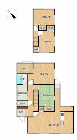 【間取り】 | 仲介手数料無料！高泊小学校に通えるリフォーム済み中古住宅　山陽小野田市西高泊 | お客様のご意見を凝縮した使いやすい間取り