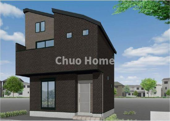 江戸川区春江町3丁目新築分譲住宅の完成予想図|外観パース