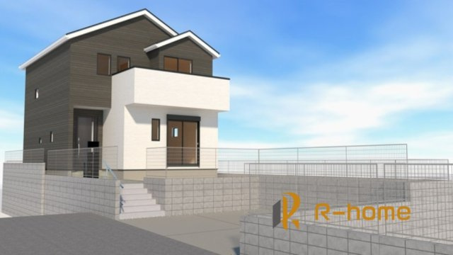 我孫子市青山第1期　新築戸建て　3号棟の外観パース|2026年6月完成予定！近隣の同仕様完成物件をご見学いただけます♪