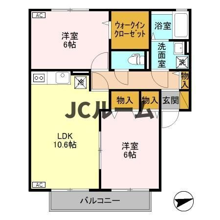 フィルコート新町参番館の間取り