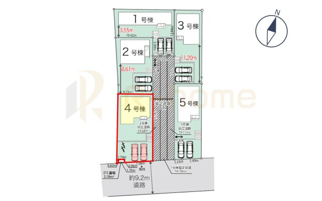 我孫子市青山第1期　新築戸建て　4号棟の区画図|大きなお買い物だからこそ、メリット・デメリットを伝えさせて頂きます。
R-homeにお任せください♪