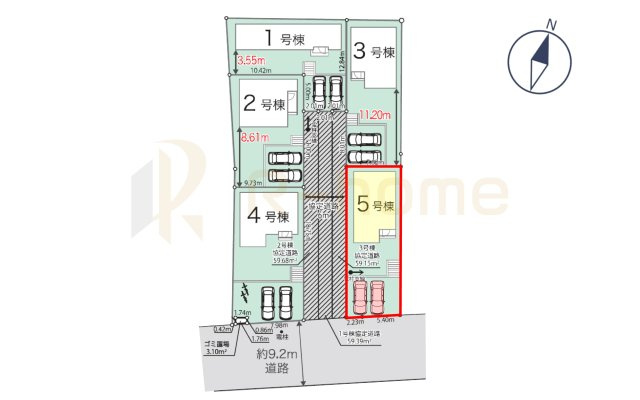 我孫子市青山第1期　新築戸建て　5号棟の区画図|大きなお買い物だからこそ、メリット・デメリットを伝えさせて頂きます。
R-homeにお任せください♪