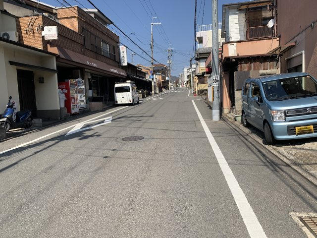 京都市北区西蓮台野町　建築条件無し売土地の前面道路含む現地写真