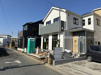 【外観】 | 桜区上大久保　新築戸建 | 白にグレーのアクセント。飽きのこない、洗練された北欧モダンです