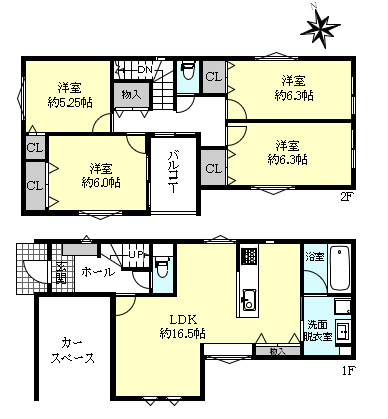 神戸市西区伊川谷町有瀬新築戸建の間取り