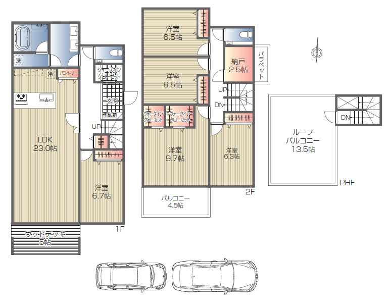 目黒区南1丁目　建築条件無し売地の参考プラン|一戸建参考プラン間取り図
土地18980万円+建物3995万円＝総額22975万円

現地ご見学希望・資料請求などお気軽にお問い合わせ下さい！
03-5990-5201