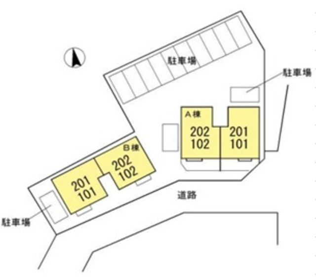 セジュールたさきB棟の区画図