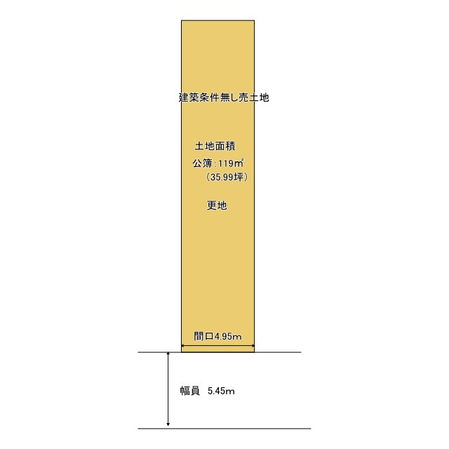京都市北区紫竹西野山町　建築条件無し売土地の土地図