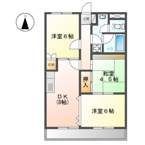 イーストピアはなみずきの間取り