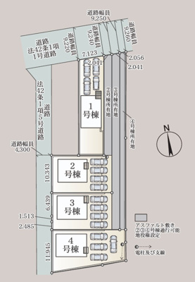 【区画図】 | 田方郡函南町柏谷　新築一戸建て　1号棟