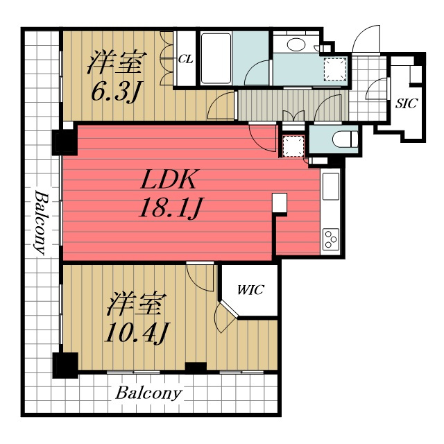 【間取り】 | プラウドタワー稲毛