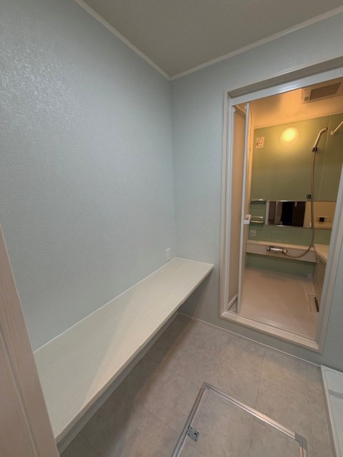 ＣＬＡＩＲＥ　　ＭＵＳＡＳＨＩの洗面所|洗面所内にあるカウンター。収納やアイロンがけなどに利用ができ便利です。