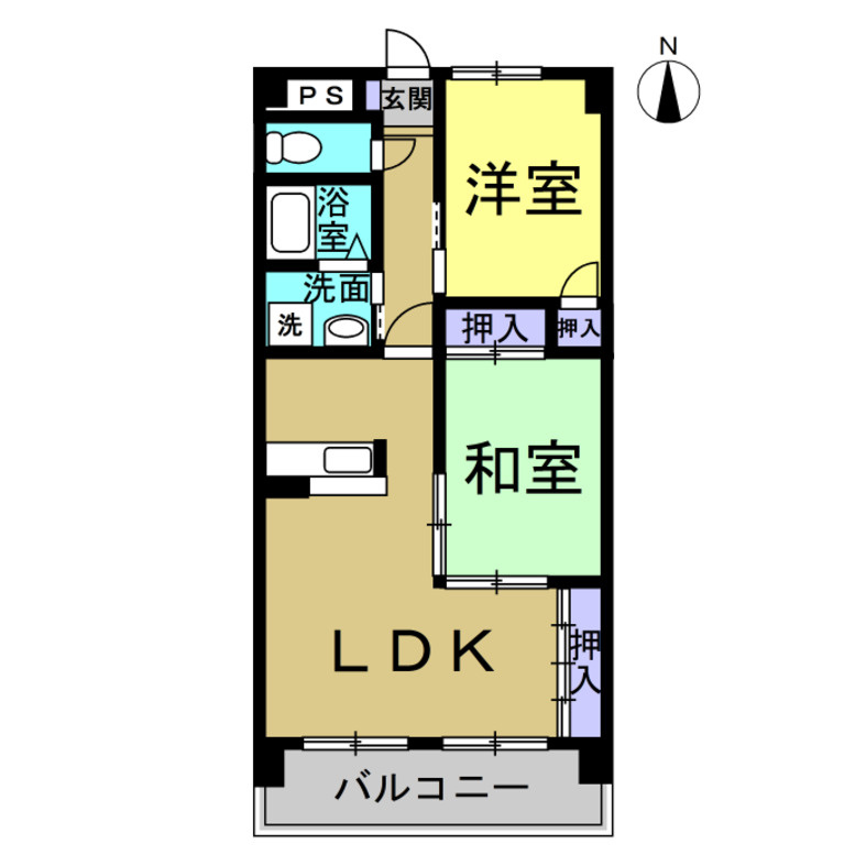 ロイヤルヒルズ山代参番館の間取り