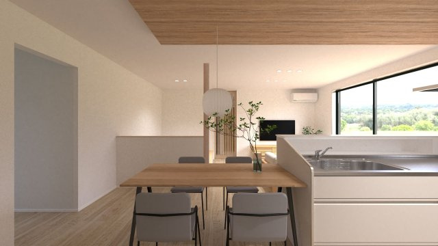 久留米市藤光町　新築戸建のダイニング|完成予想図