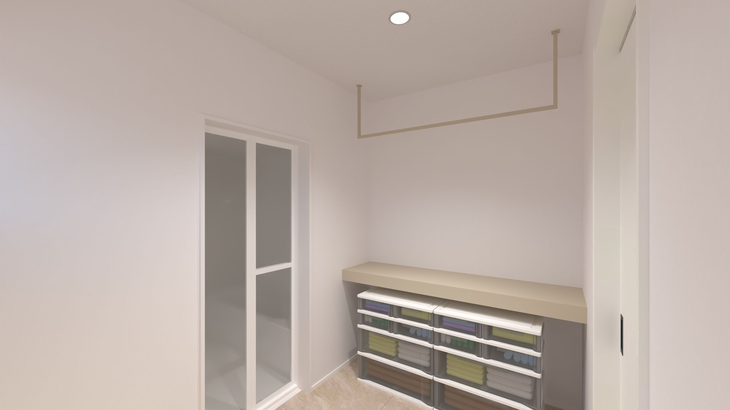 久留米市藤光町　新築戸建の脱衣所|完成予想図