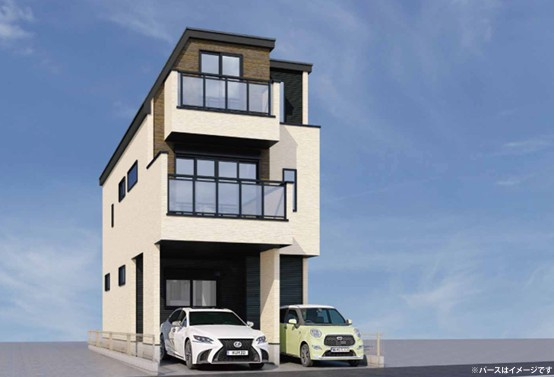 西東京市ひばりが丘4丁目　新築一戸建　西武池袋線　ひばりが丘の外観パース