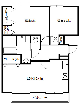 ハイツ葭井戸の間取り