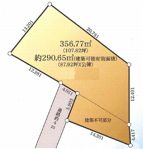 【土地図】 | 【仲介手数料０円】伊勢原市上粕屋　土地（売地）建築条件なし | 【仲介手数料０円】伊勢原市上粕屋　土地（売地）建築条件なし