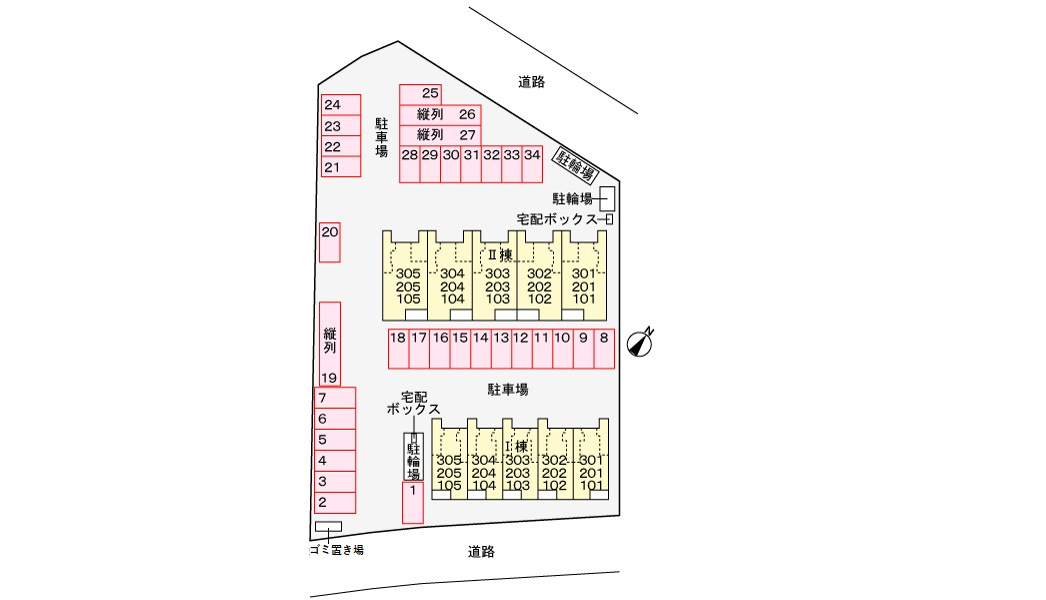 メテオール・ケイ　Ⅱの駐車場|駐車場