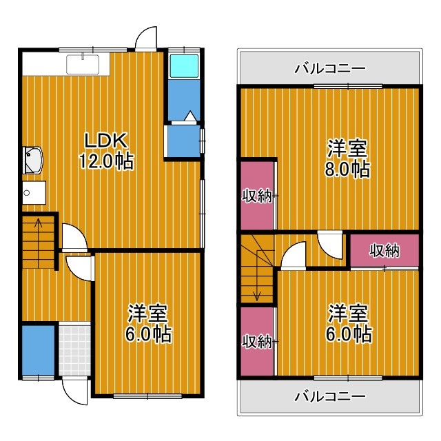 甲田戸建ての間取り