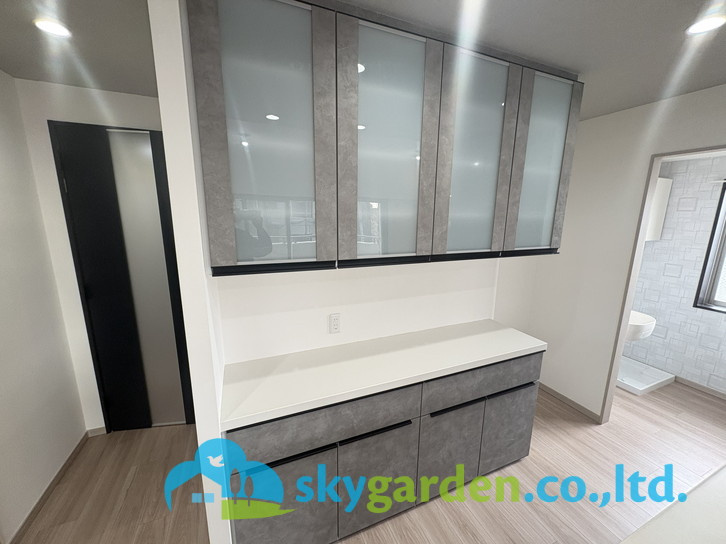 ロータリーパレス藤沢のキッチン|カップボード付き