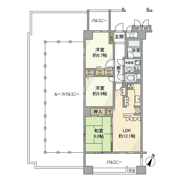 ブルーミングガーデン松戸南の間取り