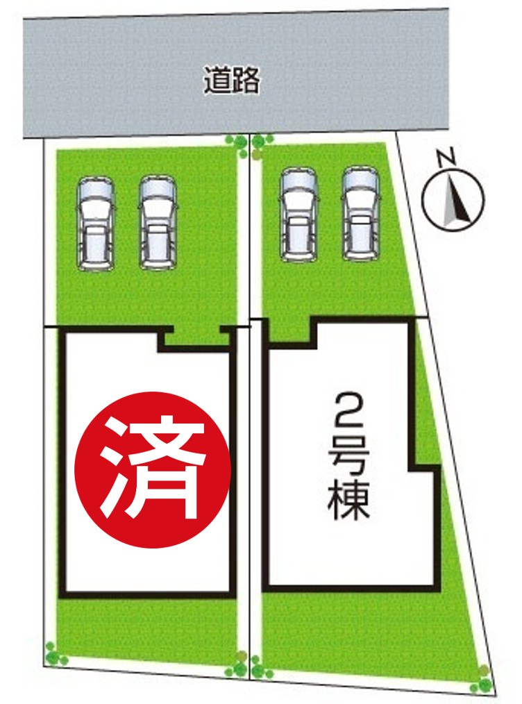 羽曳野市野々上　第2期　新築一戸建ての区画図|全2区画