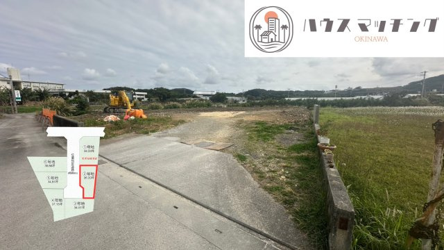 豊見城市字長堂の売地の前面道路含む現地写真|2026年1月末撮影の現地写真／造成工事に着手しました！