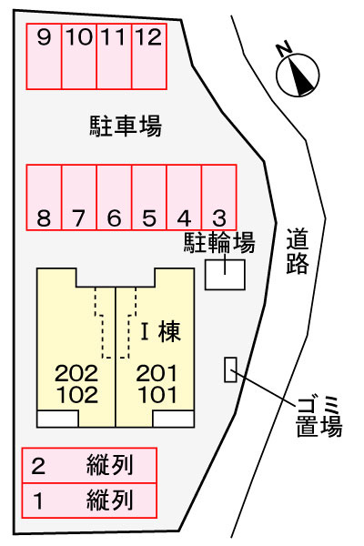 クロス　ザ　リバー　Ⅰの駐車場|駐車場