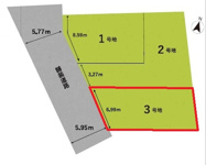八尾市久宝園1丁目土地　3号地　美園小学校区　近鉄久宝寺口駅の画像