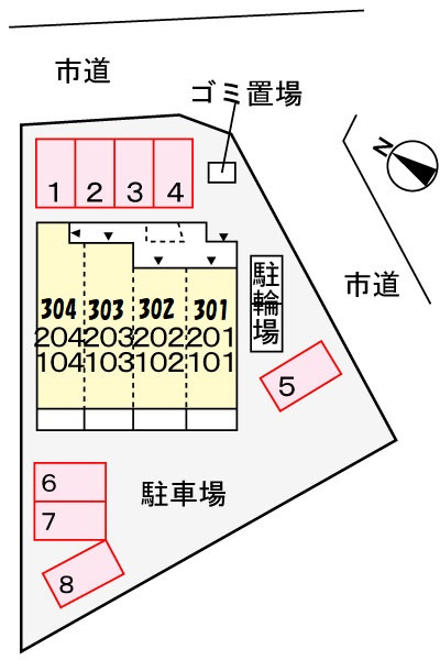 サンモール　鶴島の駐車場|駐車場