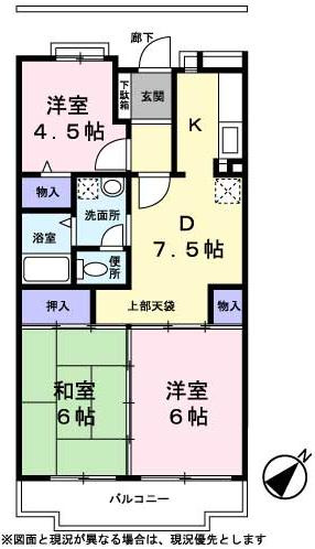 キキョウ第五・三上マンションの間取り