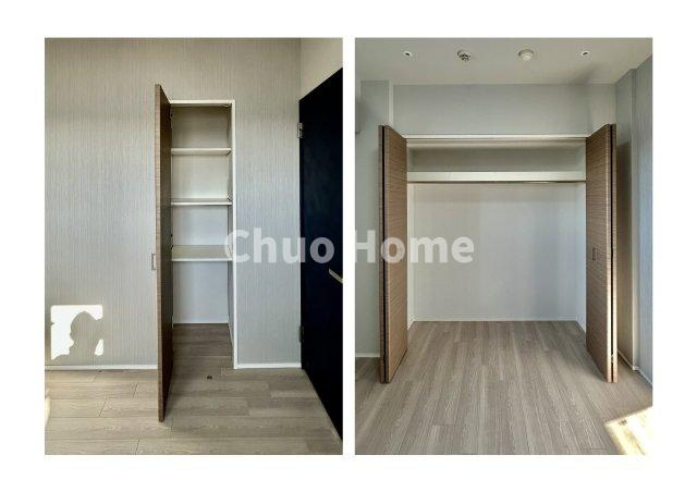 ライジングプレイス浅草弐番館の収納|居室にはクローゼットを完備し、自由度の高い家具の配置が叶うシンプルな空間です。お子様の成長と必要になる子供部屋を与えるにはぴったりの間取りですね。