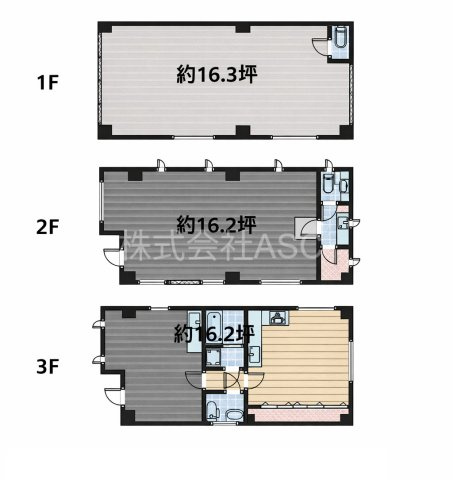 松ヶ本町 店舗事務所ビルの間取り