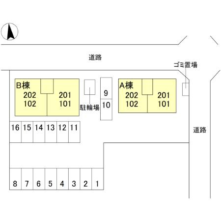 エストセジュール　Ｂの区画図