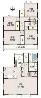 【間取り】 | 【仲介手数料無料！！】府中市日新町3丁目　新築戸建て（全16棟）C号棟　5190万円