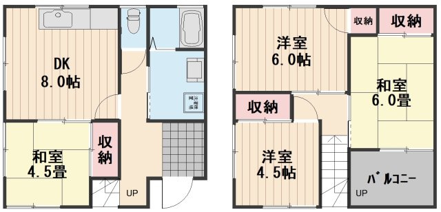 メゾネット花尻の間取り