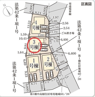 【区画図】 | リーブルガーデン大津市堅田１丁目３期 | 区画図