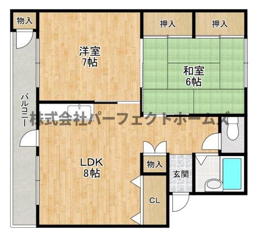 香里ヶ丘日東マンションD棟の間取り