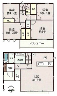 【間取り】 | 【仲介手数料無料！！】府中市日新町3丁目　新築戸建て（全16棟）H号棟　5390万円