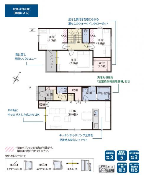 下川原５丁目１０期 新築住宅の間取り