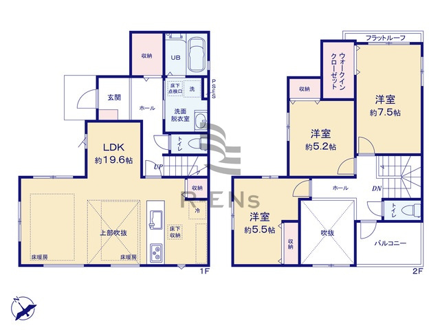 【間取り】 | 西東京市中町５丁目　新築戸建て | 3LDK・土地面積103.80ｍ2・建物面積98.67ｍ2