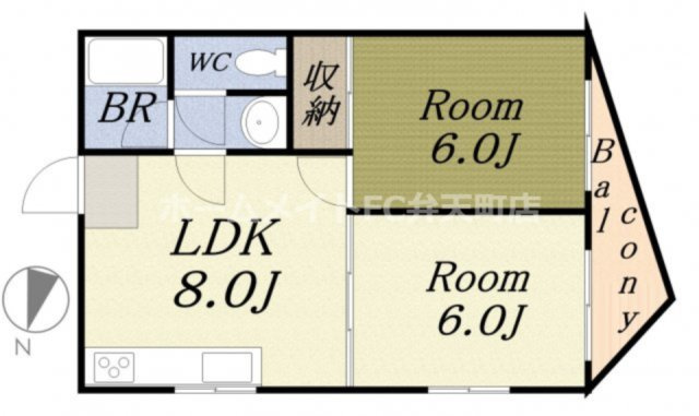 【間取り】 | ハイネス磯路