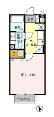 【間取り】 | ヴィル・オランジュD