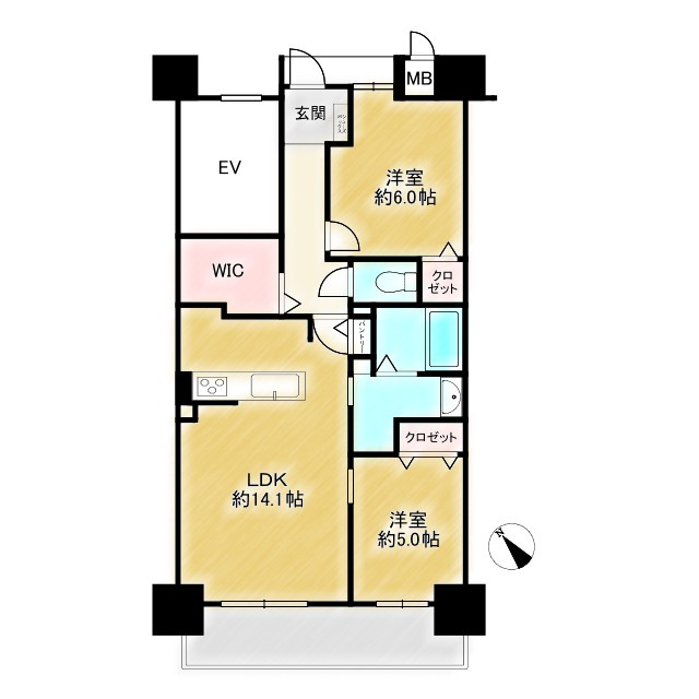 アルファスマート明石東野町人丸ヒルズの間取り