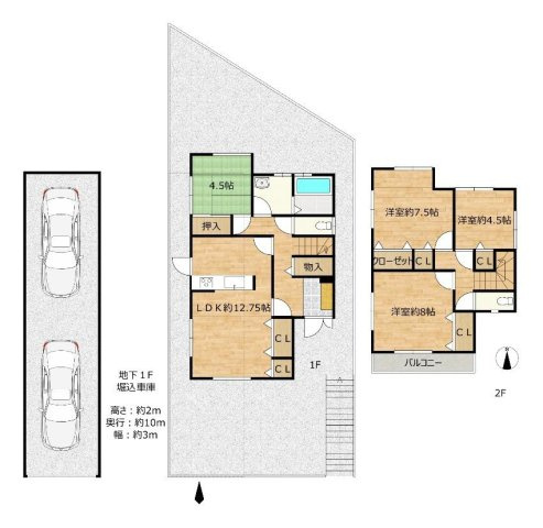 中古戸建　神戸市北区北五葉5丁目16の間取り|ご内覧はお気軽にリクラス不動産販売までお問合せください